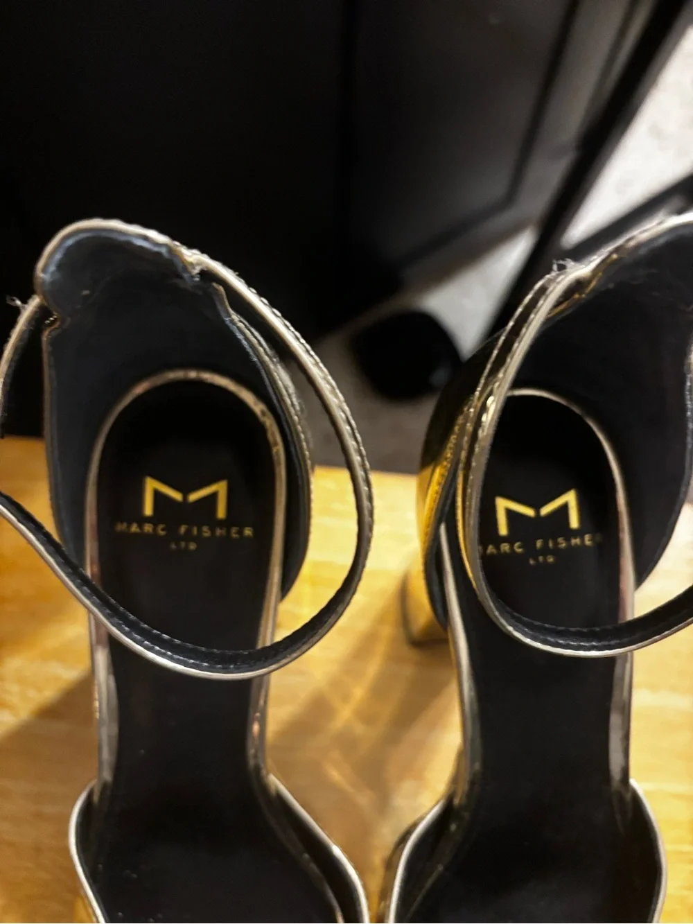 Marc Fischer ltf lucah platform gold heel 7.5